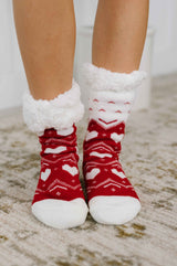 Striding to Christmas Mid Calf Socks