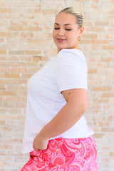 Camiseta blanca con mangas abullonadas Strong Enough