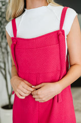 Suit Yourself Adjustable Strap Jumpsuit in Pink