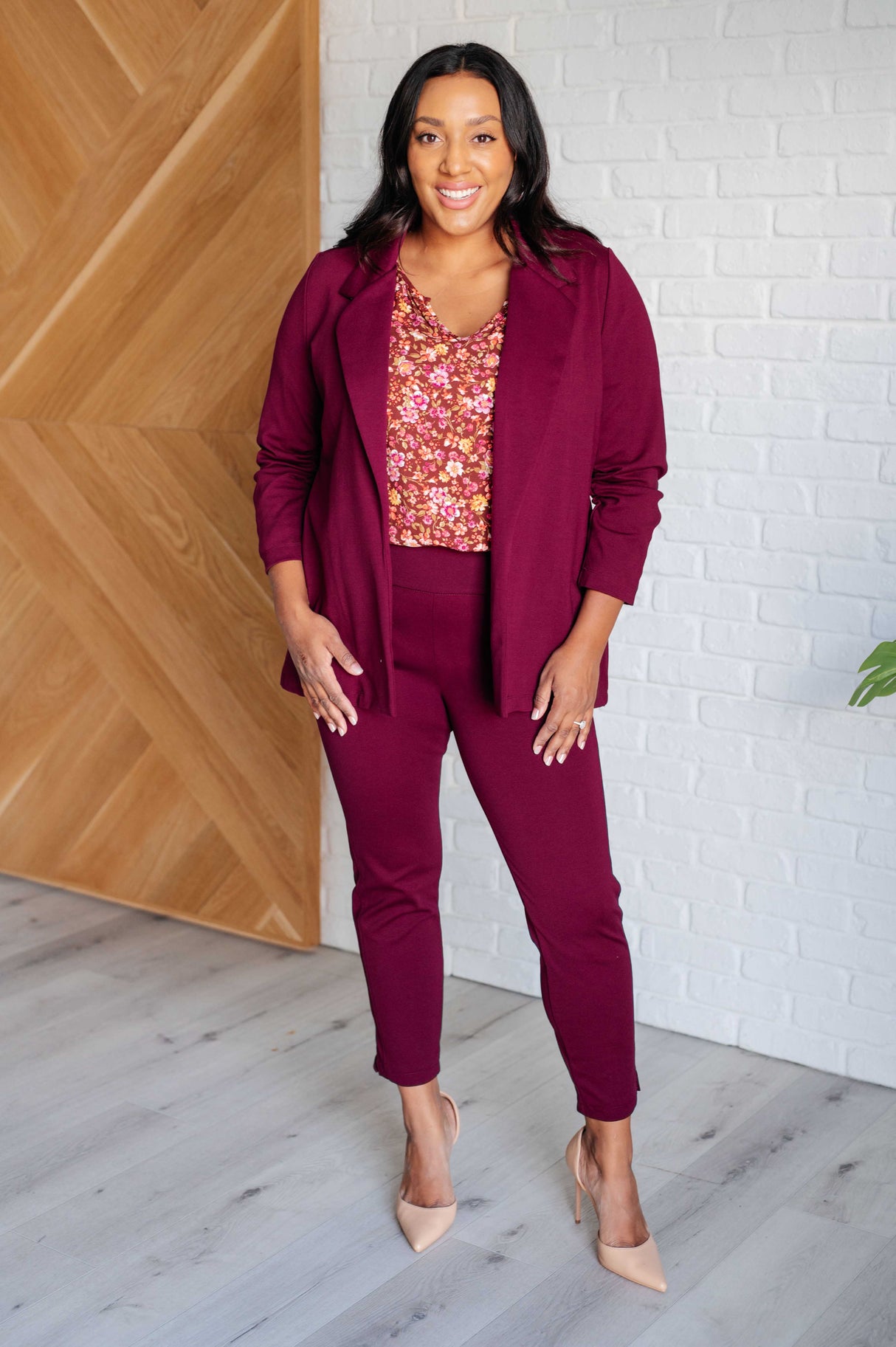 Blusa Sunday Brunch en color óxido con estampado floral