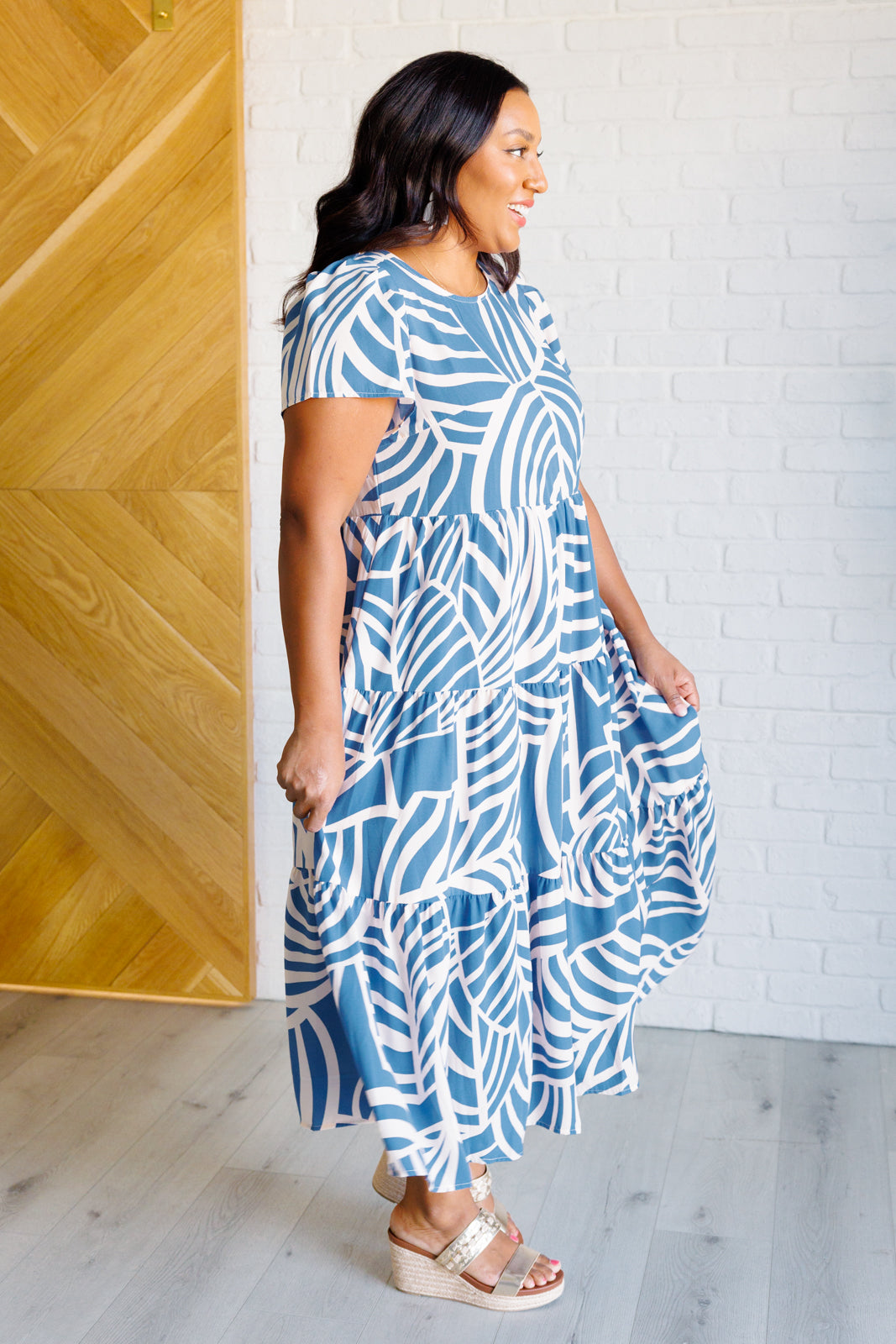 Surf Watch Tiered Midi Dress - Liarian Unlimited Boutique