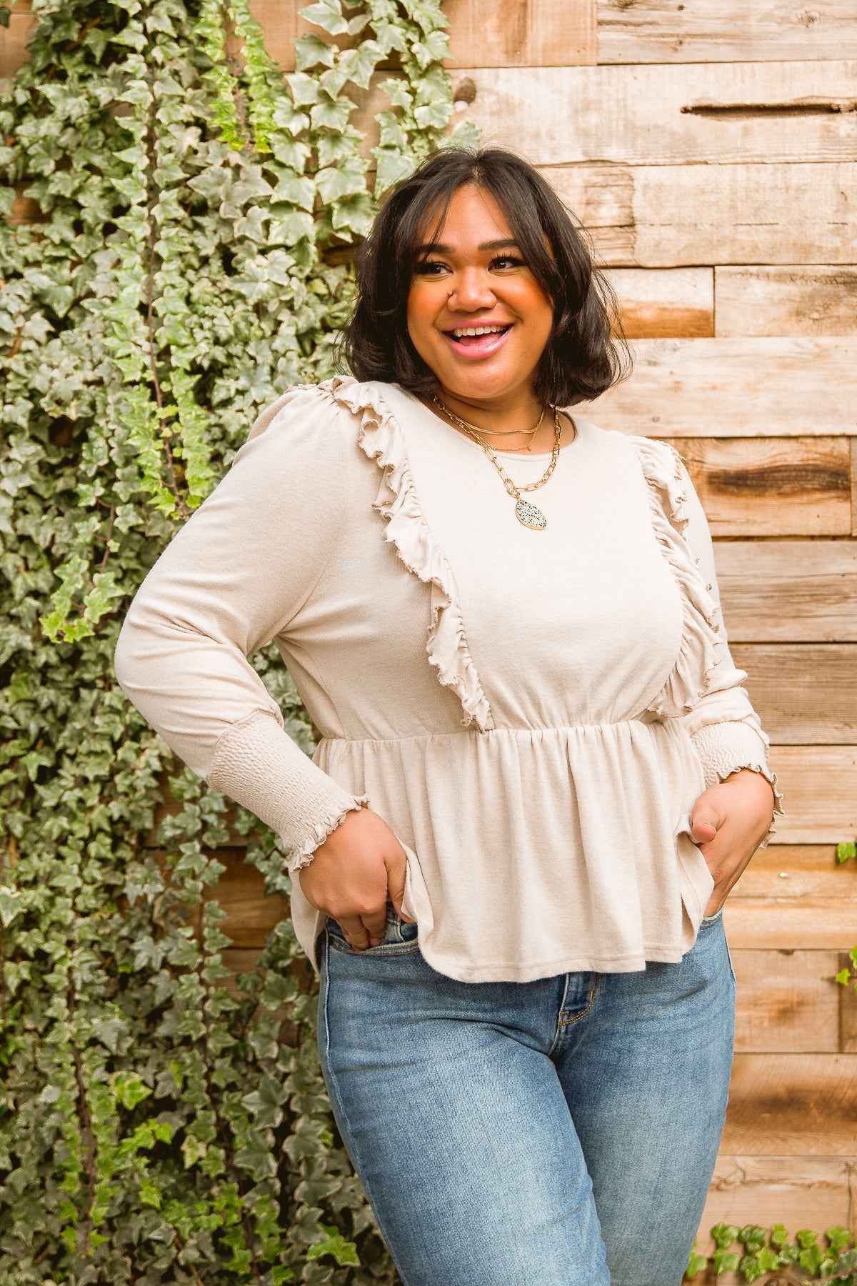 Sweet Confession Top In Seashell - Liarian Unlimited Boutique