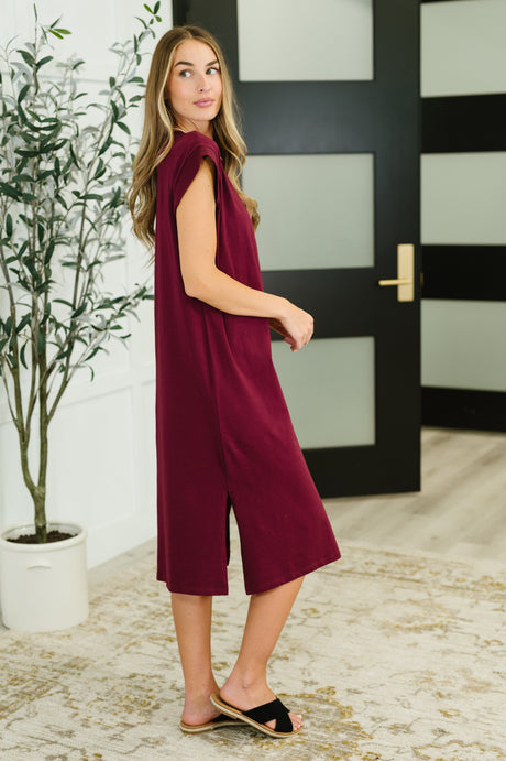 Sweet Like That Casual Dress in Cabernet - Liarian Unlimited Boutique