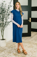 Vestido informal Sweet Like That en azul marino claro