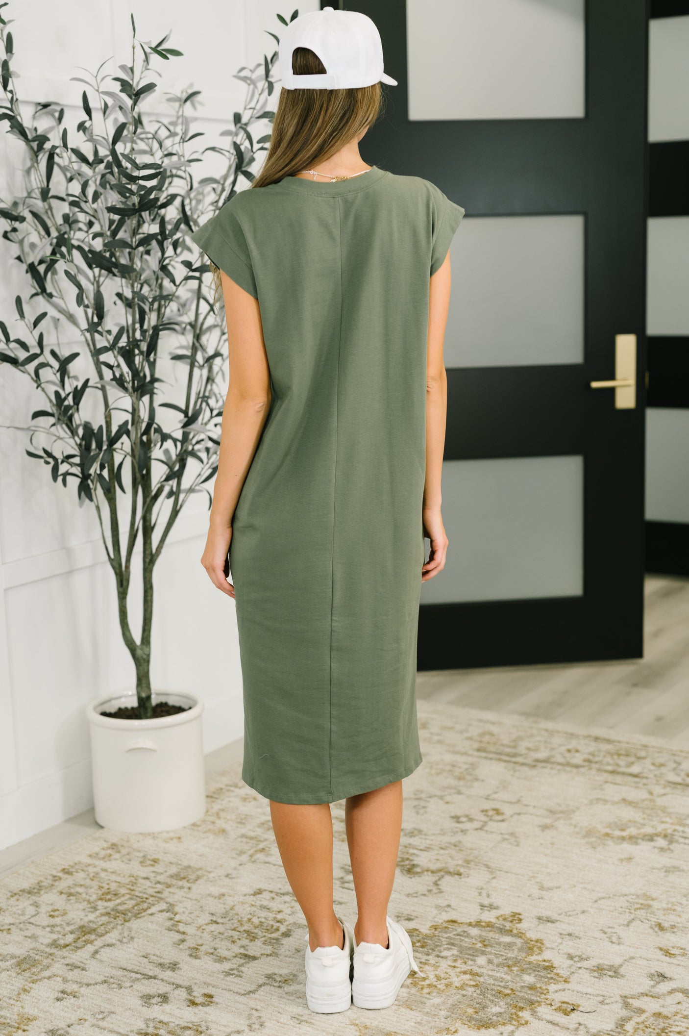 Vestido informal Sweet Like That en verde oliva claro