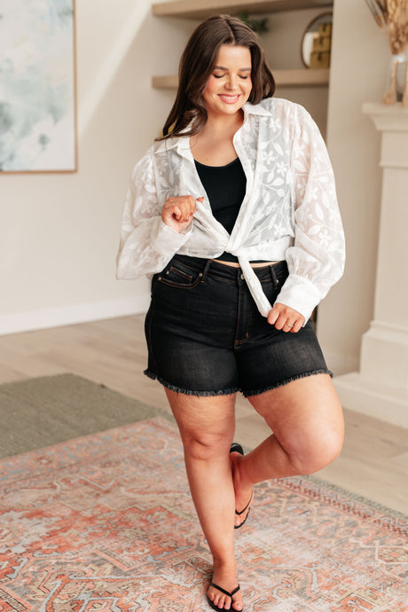 Sweet Serotonin Lace Button Up - Liarian Unlimited Boutique