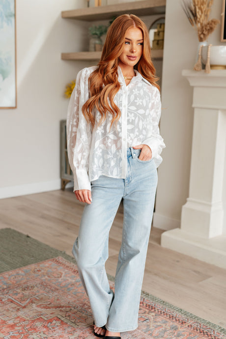 Sweet Serotonin Lace Button Up - Liarian Unlimited Boutique