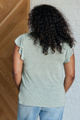 Top con mangas onduladas Take It In