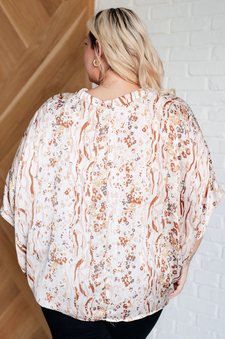 Take a Chance Mixed Print Top - Liarian Unlimited Boutique