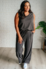 Taking It Easy Tank and Pants Set in Black - Liarian Unlimited Boutique