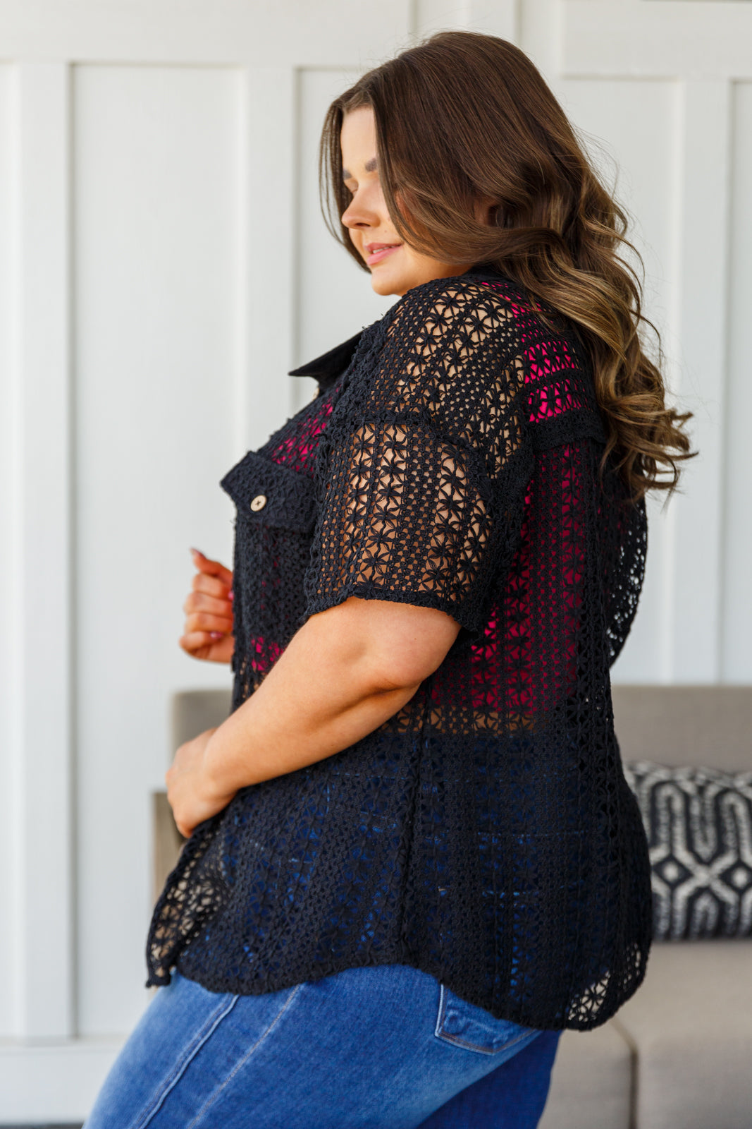 Conjunto de encaje Talk of the Town en negro