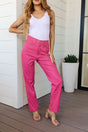 Tanya Control Top Faux Leather Pants in Hot Pink - Liarian Unlimited Boutique
