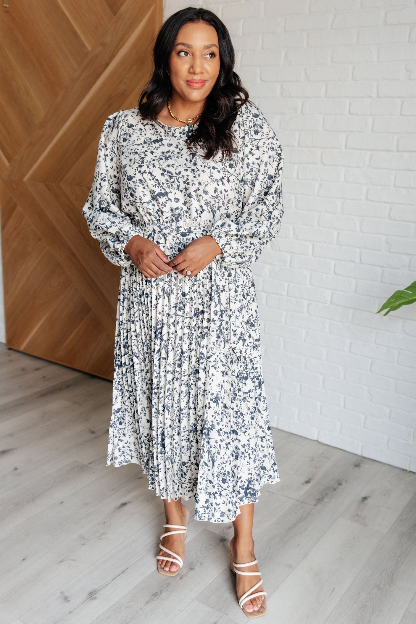 Vestido plisado para la hora del té