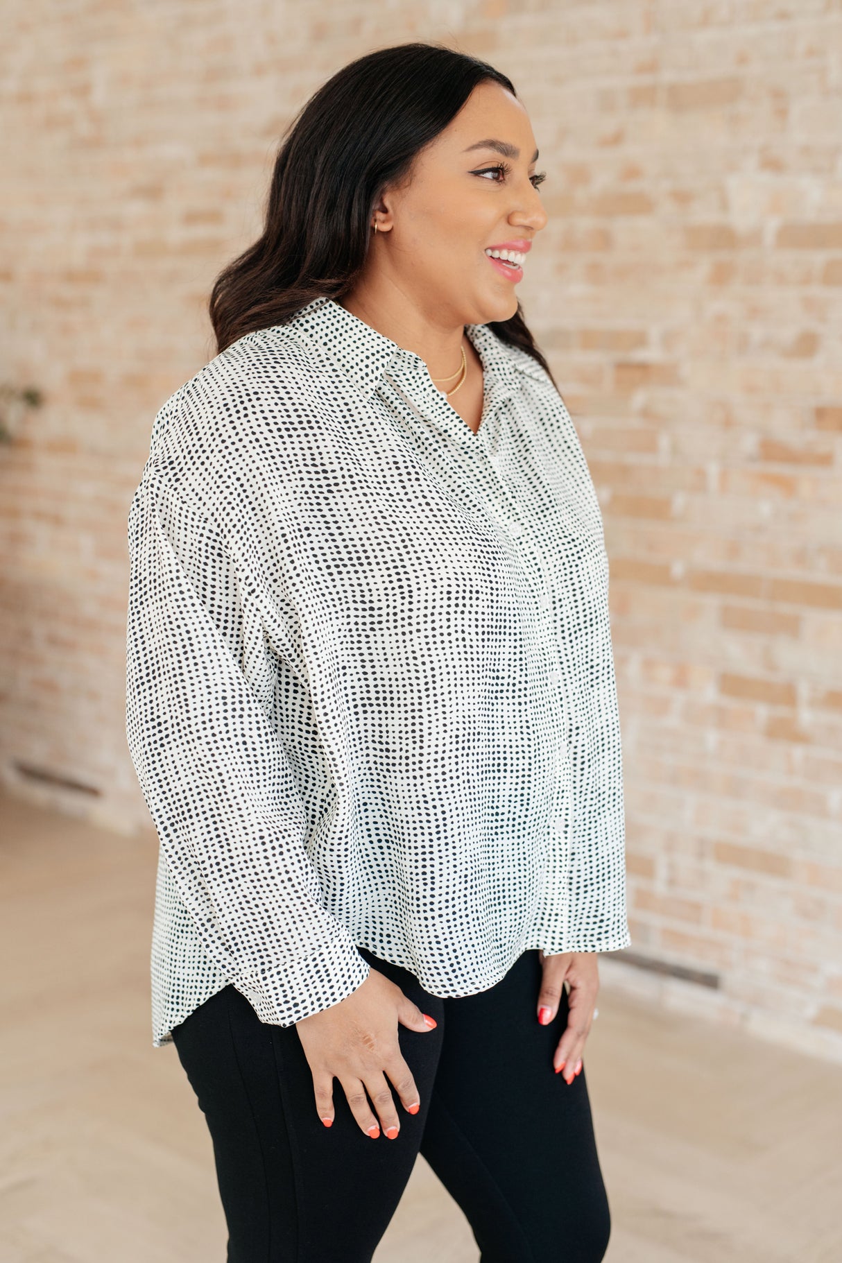 Términos de cariño: Camisa con mangas dolman y botones