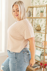 Textured Boxy Top in Taupe - Liarian Unlimited Boutique