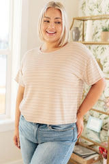 Textured Boxy Top in Taupe - Liarian Unlimited Boutique