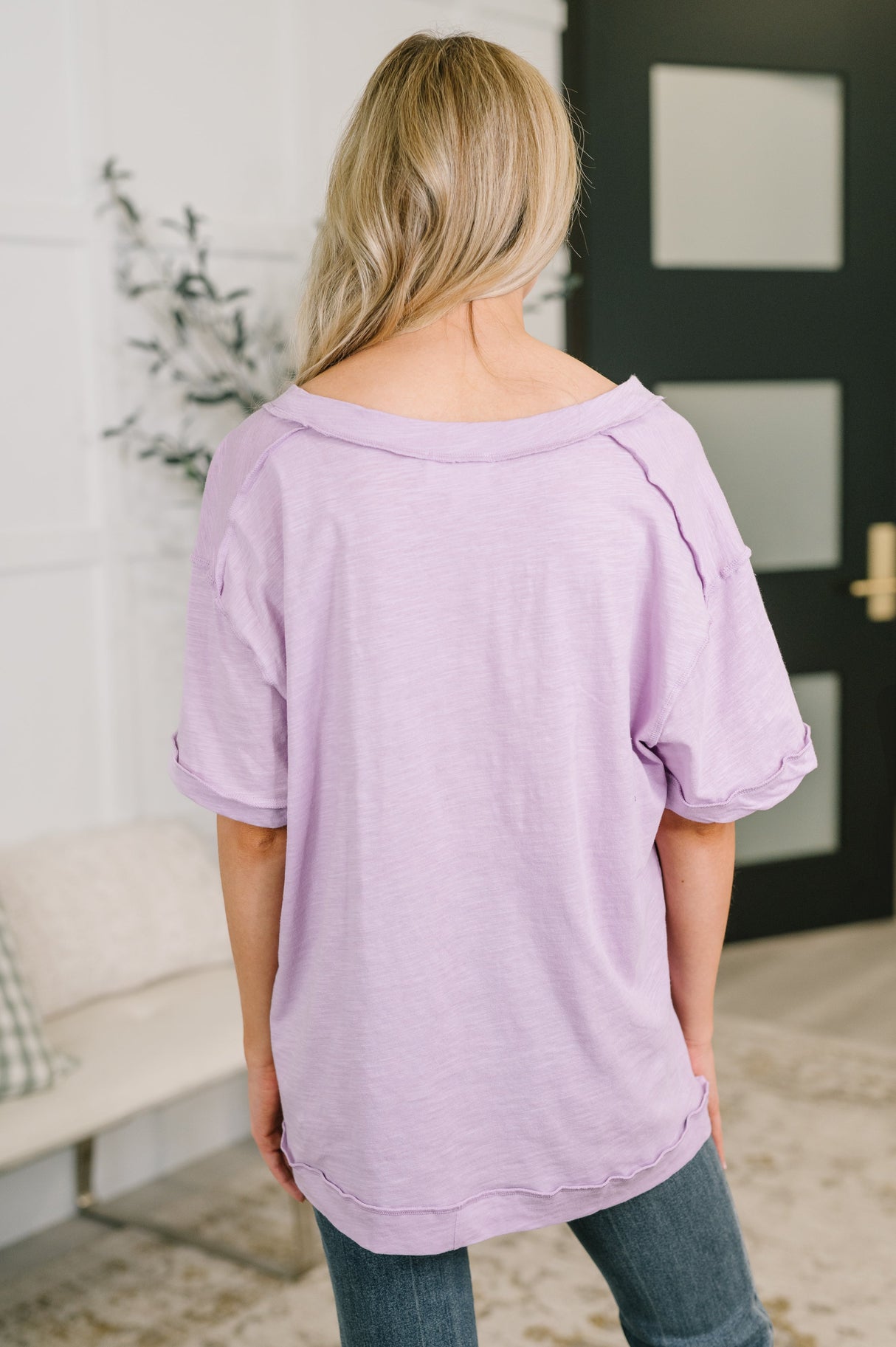 Thanks To You Relaxed Tee in Lilac