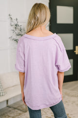 Thanks To You Relaxed Tee in Lilac