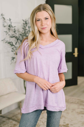 Thanks To You Relaxed Tee in Lilac