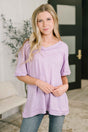 Thanks To You Relaxed Tee in Lilac