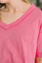 Thanks To You Relaxed Tee in Pink