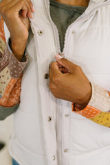 That's What I'm Talkin' About Puffer Vest in Sand Beige