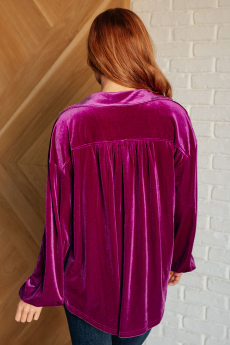 The Best Policy Velvet Balloon Sleeve Top - Liarian Unlimited Boutique