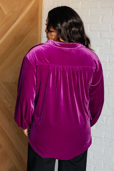 The Best Policy Velvet Balloon Sleeve Top - Liarian Unlimited Boutique