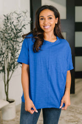 The Layback Relaxed Basic Tee in Royal Blue
