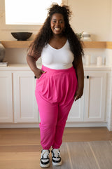 The Motive Slouch Jogger in Hot Pink - Liarian Unlimited Boutique