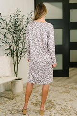 The Person You Are V-Neck Leopard Print Dress