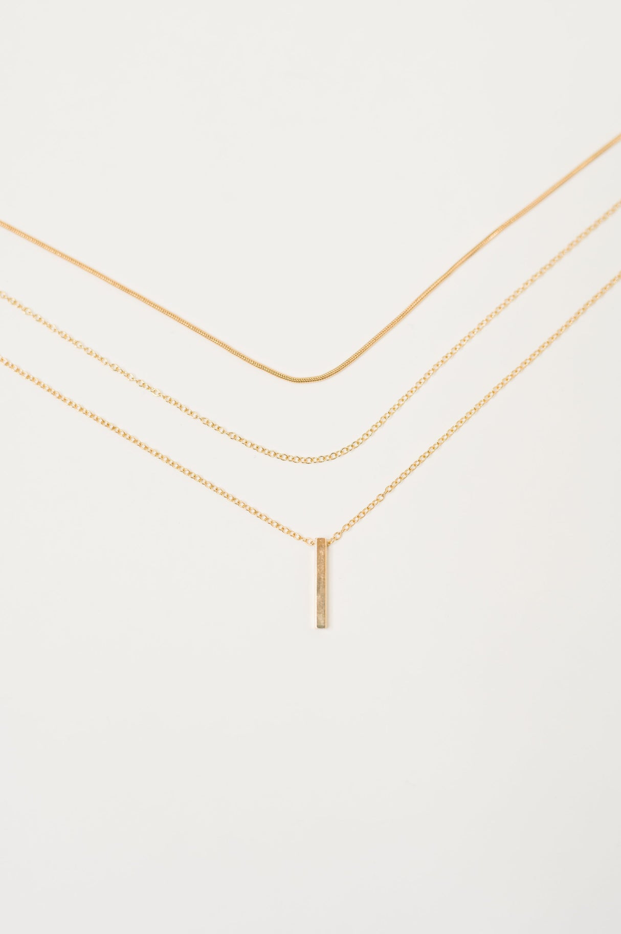 Conjunto de collares en capas Signature Set en oro