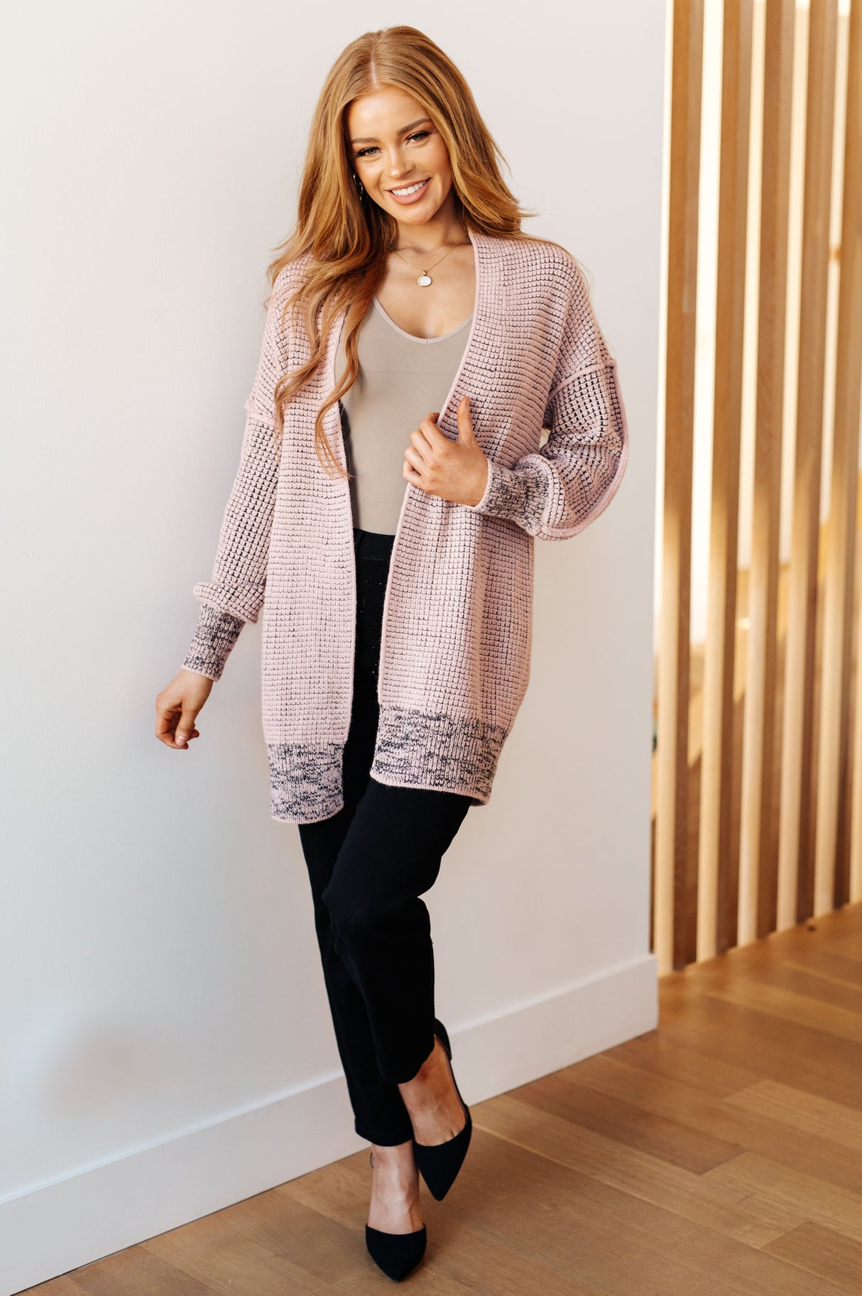 Cárdigan The Way It Was en color malva