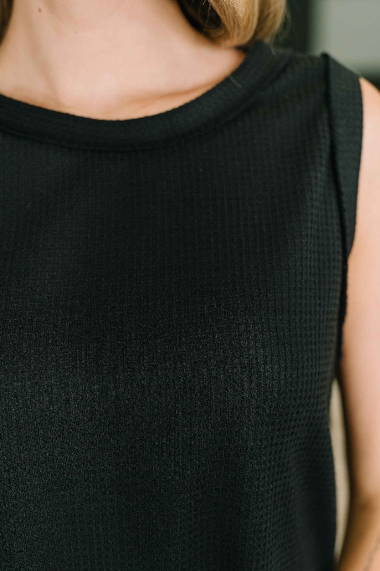 Thread Theory Round Neck Tank in Black
