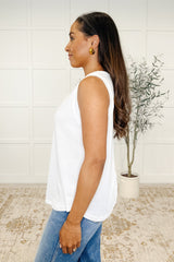 Camiseta de tirantes de cuello redondo Thread Theory en color marfil