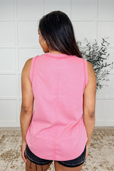 Camiseta de tirantes de cuello redondo en rosa de Thread Theory