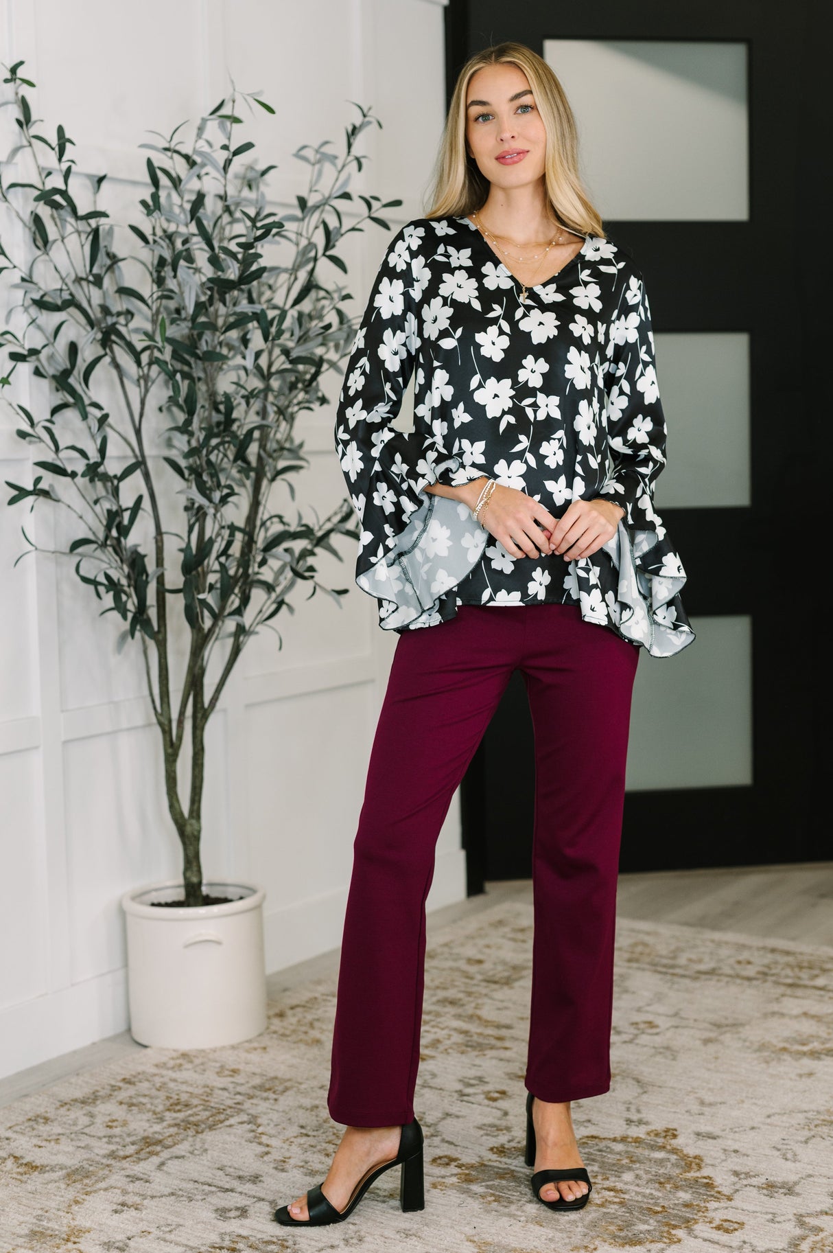 Blusa floral de vez en cuando