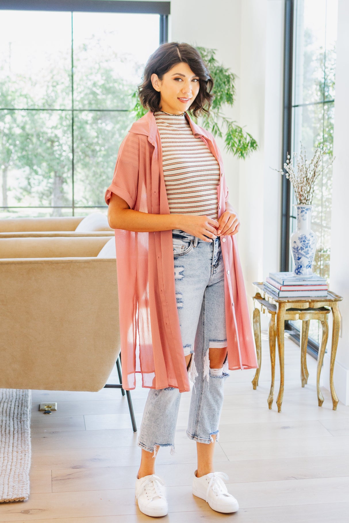 Vestido camisero de atractivo atemporal