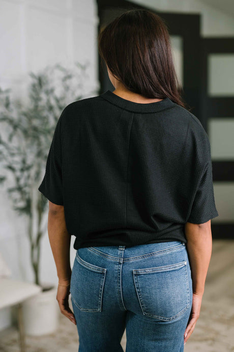 Together We're Unlimited Basic V-Neck Tee in Black