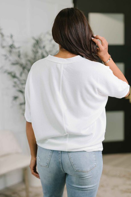 Together We're Unlimited Basic V-Neck Tee in Ivory