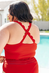 Top de baño festoneado Tonga