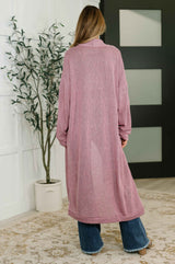 Travel Hideaway Open Front Cardigan in Cashmere Rose