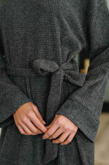 Travel Plush Knit Dress in Charcoal