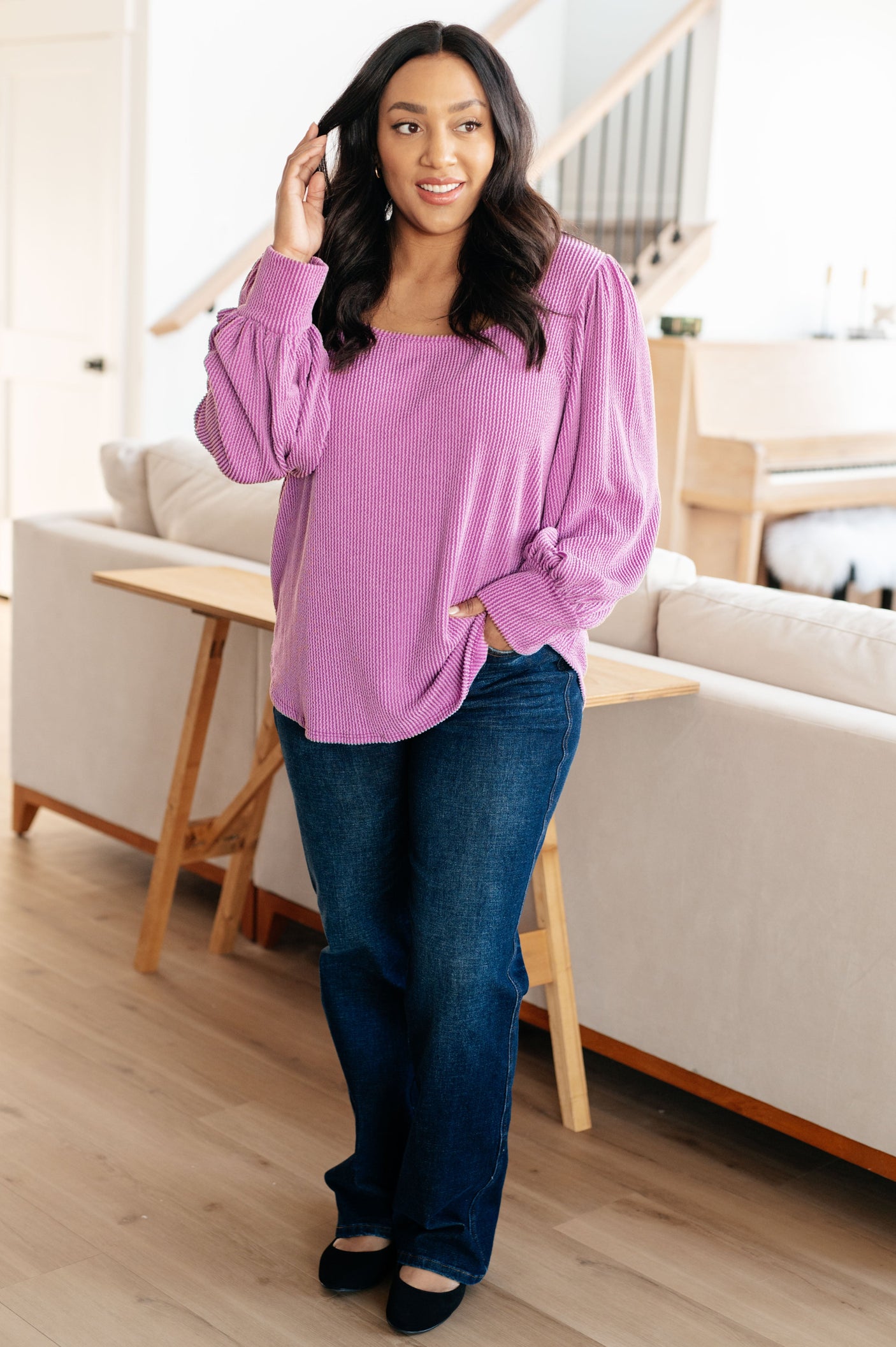 True to Your Word Balloon Sleeve Top - Liarian Unlimited Boutique