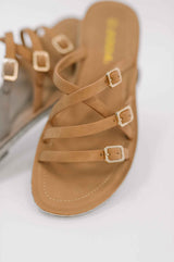 Trusty Strappy Sandals in Light Tan