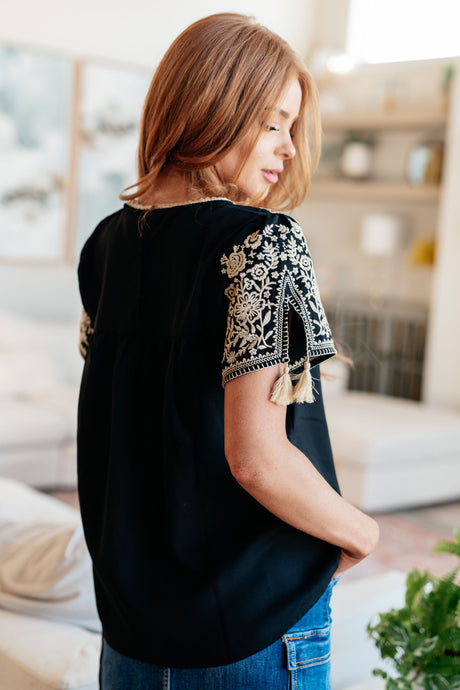 Try Again Embroidered Top - Liarian Unlimited Boutique