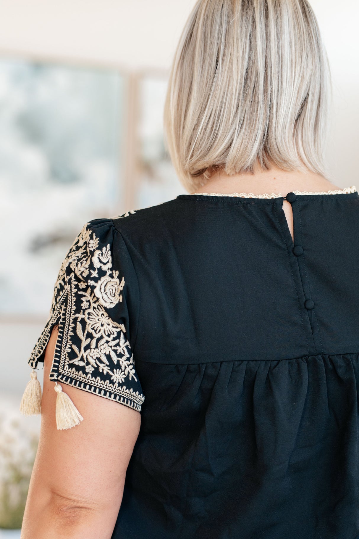 Try Again Embroidered Top - Liarian Unlimited Boutique