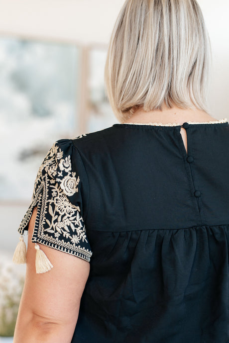 Try Again Embroidered Top - Liarian Unlimited Boutique