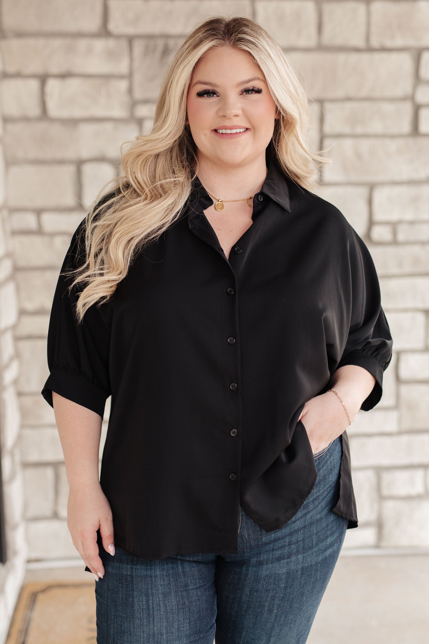 Turned Out Perfect Oversized Button Down Shirt - Liarian Unlimited Boutique