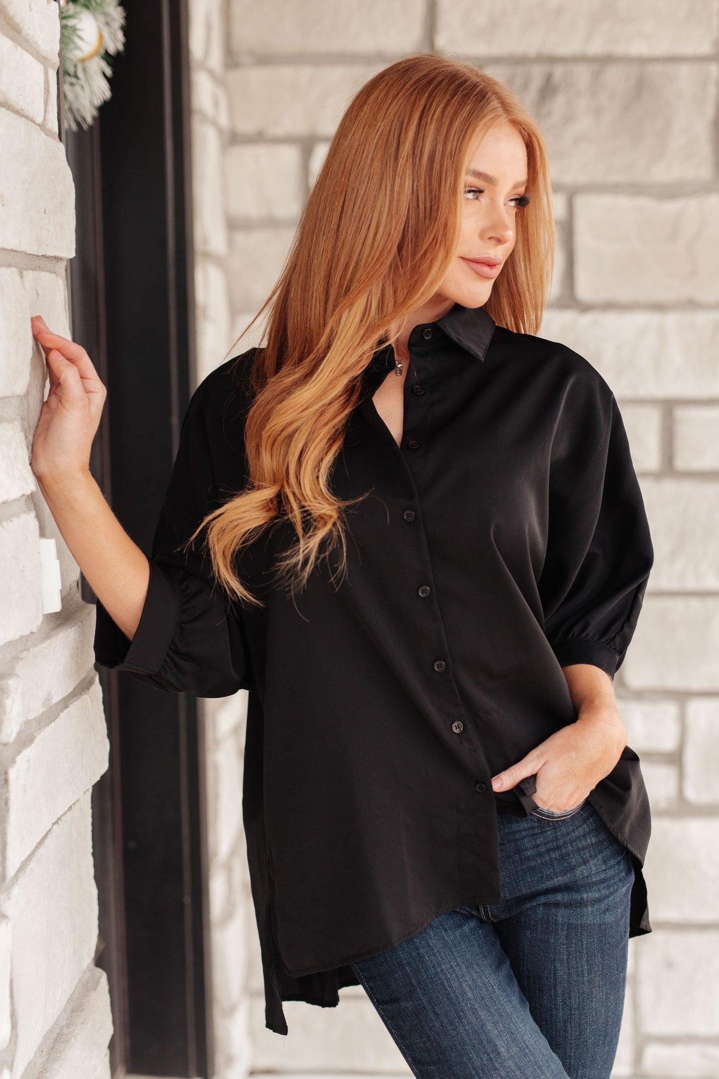 Turned Out Perfect Oversized Button Down Shirt - Liarian Unlimited Boutique
